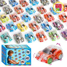 Worgree 50 Pcs Mini Pull Back Cars, 1.3 inches x 1.77 x 0.78