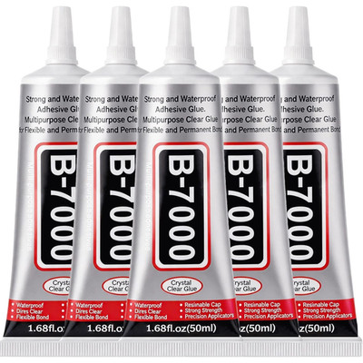 B7000 Glue Clear for Rhinestones, 5Pcs 50Ml Strong Adhesive B-7000 Jewelry Be...