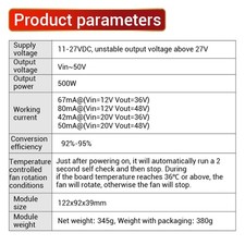 Universally Speakers Voltages Stepping Up Power Module Board Easy To Install