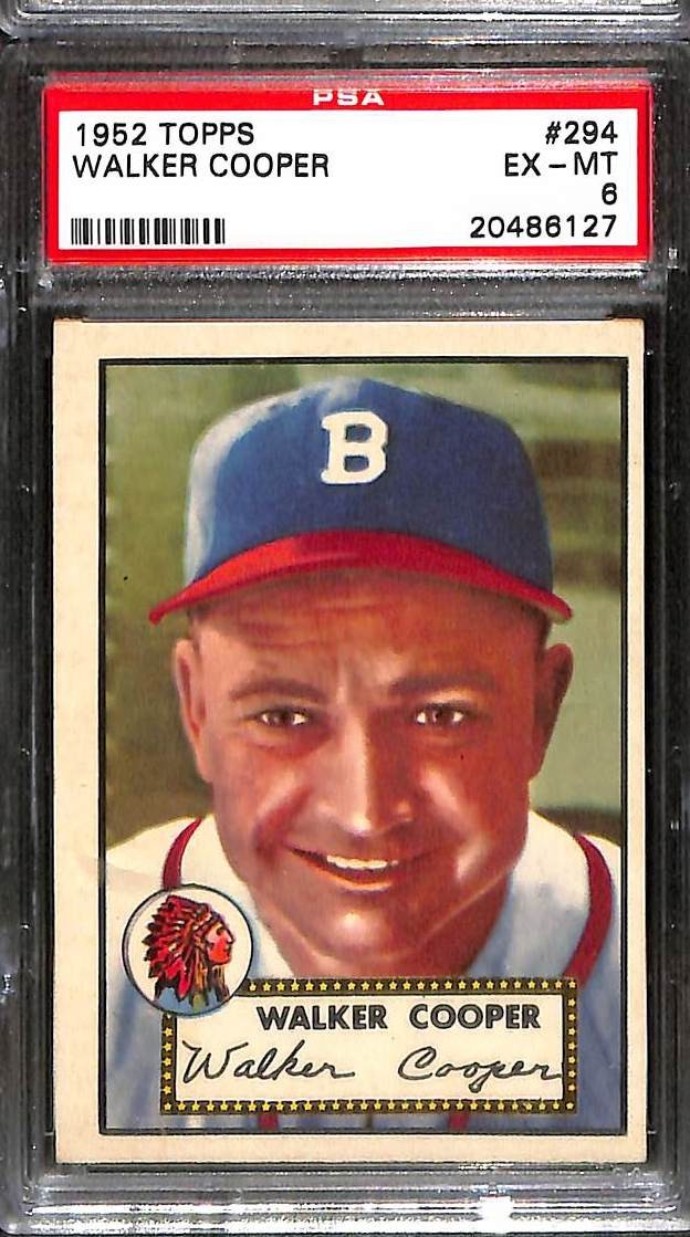 1952 Topps #294 WALKER COOPER PSA 6 EX-MT 20486127