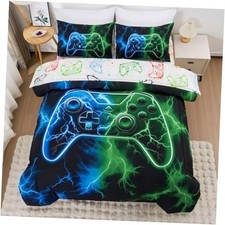 Gaming Bedding Set Twin, 3D Game Controller Design Twin Twin5pcs Bluegreen