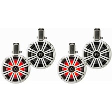 Kicker 2 Pair KMTC8W 8" Loaded Marine Wake Tower Enclosures with 45KM84L S...