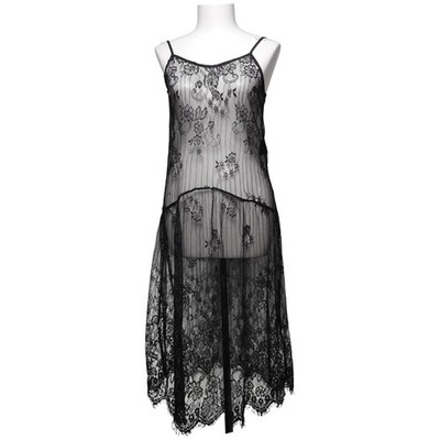 YAS, Negligé, Größe: S, Yaslacie Slip Dress, Schwarz, Polyester, Blumen #WKg