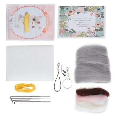 (186 Ballet Hamster) Nadelfilz-Set Wolle Chemiefasern DIY Tier