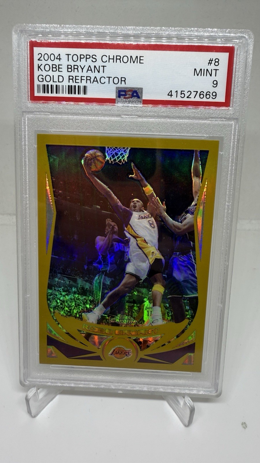 2004 Topps Chrome KOBE BRYANT GOLD REFRACTOR!!! PSA 9 #/99