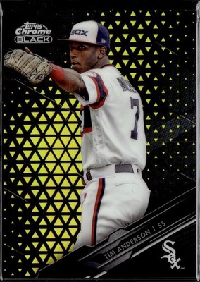 2020 Topps Chrome Black Tim Anderson Gold Refractor /50 White Sox #67