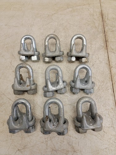 (9) Galvanized Drop Forged Wire Rope Clip 3/4"