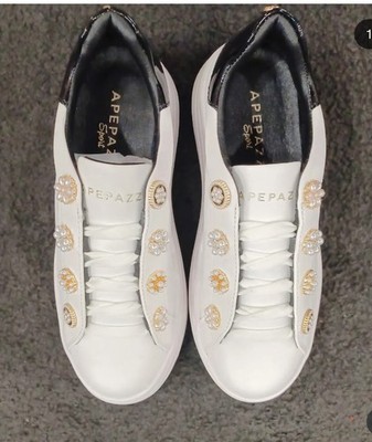 APEPAZZA SNEAKER Mod. F5 LIFTY17 / LEA LILIANA Farbe: Weiß RABATT -45%