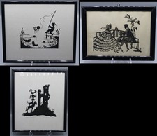 3x SCHERENSCHNITT PETRI HEIL ROSENKAVAKIER BREMER STADTMUSIKANTEN ca. 1946