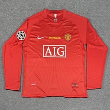Manchester United 2007/08 Cristiano Ronaldo UCL Long Sleeve Jersey Size Large