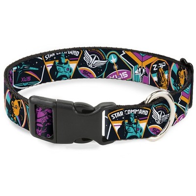 Plastic Clip Collar Lightyear Mission Patches Collage Black/Multi Co (US IMPORT)