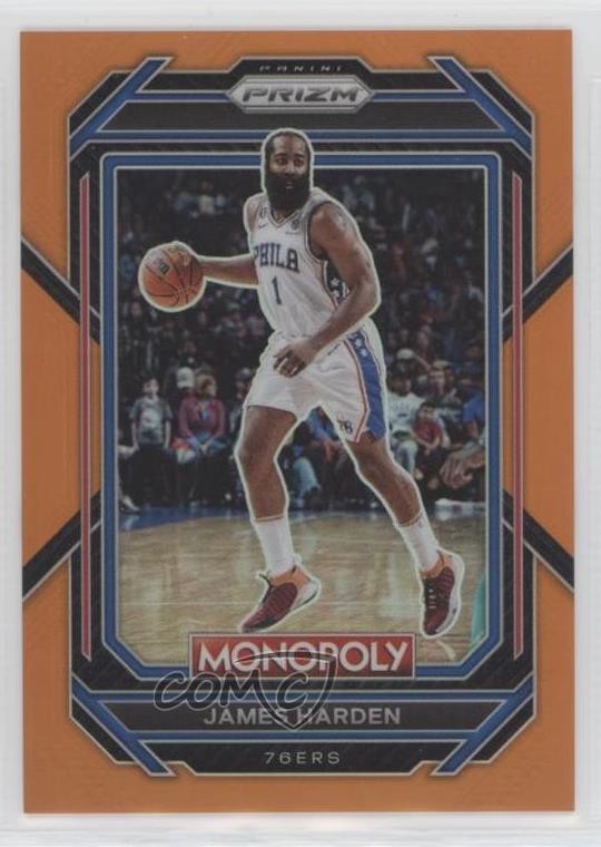 2022-23 Panini Prizm Monopoly Orange Prizm /124 James Harden #68