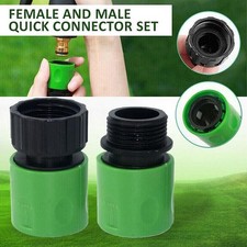 3/4" Female and Male Hose Pipe Fitting Set Quick Garden Connector Cheap UK W5Q1