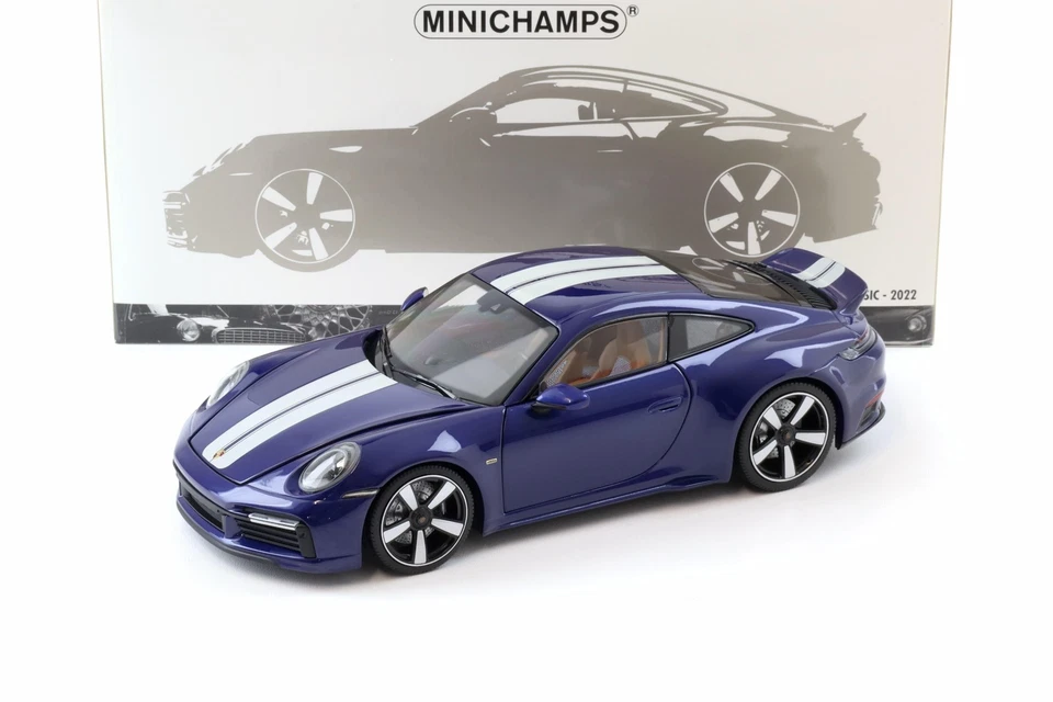 1:18 Minichamps Porsche 911 992 Sport Classic Coupe 2022 blue metallic