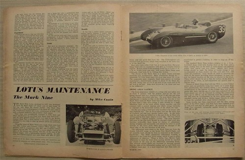 SPORTS CAR & LOTUS OWNER Magazine March 1959 Mk 9 Maintenance NEW FACTORY - Picture 5 of 5