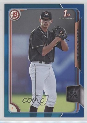 2015 Bowman Draft Blue 75/150 Justin Jacome #162 z6b