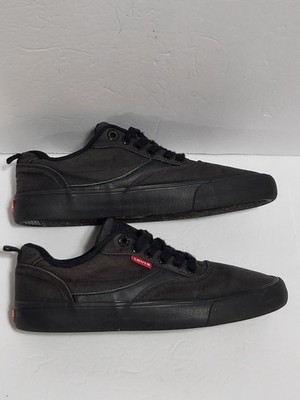 Levi s Sneakers Low Top Faux Leather Shoes Black Size Men's 8.5
