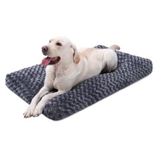 Washable Dog Beds Large Sized Dog Crate Bed Pet Mat 47"x29" Gark Gray