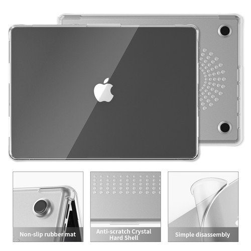 Coque coque coque antichoc transparente TPU souple pour MacBook Pro 14" M4/M3/M2/M1 - Photo 2/15