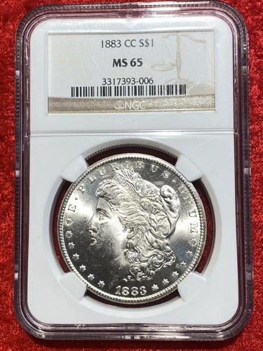 1883-CC $1 Morgan Silver Dollar NGC MS65