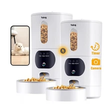 Automatic Cat Feeder Camera for 2-Cats: Easy Setup Timed Smart Dog ... Fast Ship