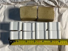 Lot Of 10-Kiln 8 Approx. 1" Tall x 1 1/2" Wide Squared End Posts 2 2" Tall