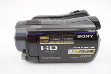 Videocamera digitale vintage Sony Handycam HDR-SR11E funzionante con obiettivo Zeiss T*