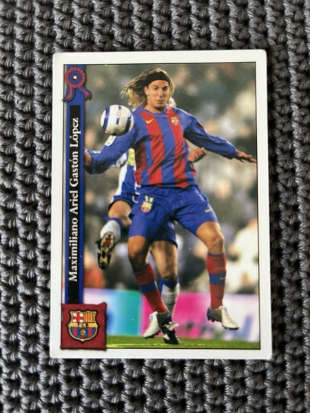 MAXI LOPEZ #604 FC BARCELONA FICHAS LIGA 2005/06 CROMO MUNDICROMO LIGA 05/06