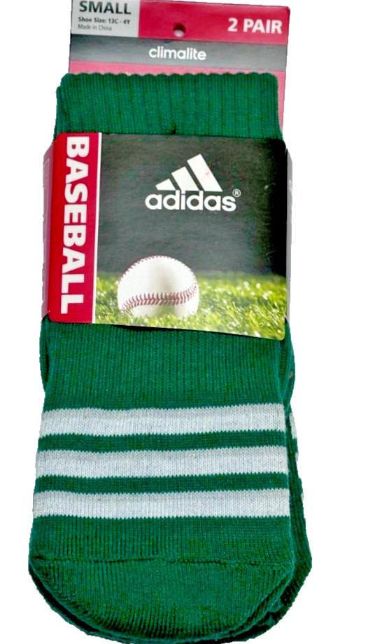 Носки Adidas Sports, Forest с белым логотипом и зелеными подушечками, 2 шт. Размер 13С-4Y