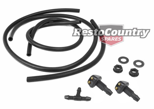Holden Commodore Windscreen Washer Nozzle TWIN Jet + Hose Kit VB VC VH VK VL - Picture 1 of 1