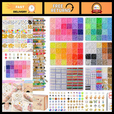 DIY Friendship Bracelet Making Kit - 16888pcs Polymer Clay  Letter Beads, 96 Co