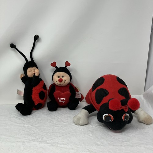 Anne Geddes Baby Puppe Sleeping & Russ Marienkäfer Plüsch Bohne + Stofftier SET
