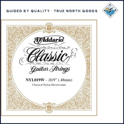 Single Guitar String .019 Gauge Silver-Plated Copper for Classical Instruments