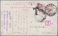 Zensur auf Propaganda-AK Unser Krieg VARESE 15.11.1918 nach Amsterdam