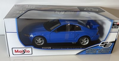 ミニカー Maisto MUSTANG SVT COBRA R (2000) 1/18 1:18 SCALE MAISTO 2000 FORD MUSTANG SVT COBRA R BLUE DIECAST MODEL