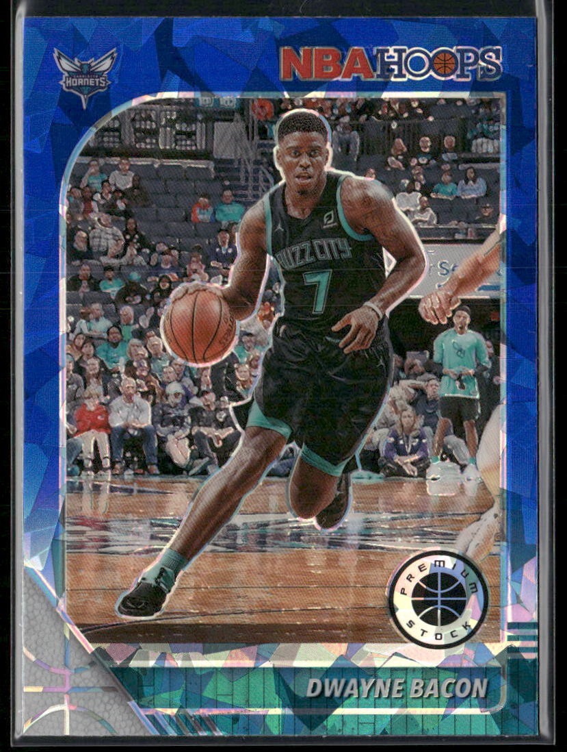 Dwayne Bacon 2019-20 Hoops Premium Stock Prizms Blue Cracked Ice #24 Hornets