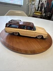 Vtg Bandai Two-Tone Beige & Brown AMC Rambler Friction Tin Litho Car Japan