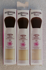 Hawaiian Tropic Mineral Sunscreen Powder Brush SPF 30 Translucent 3 Pack New