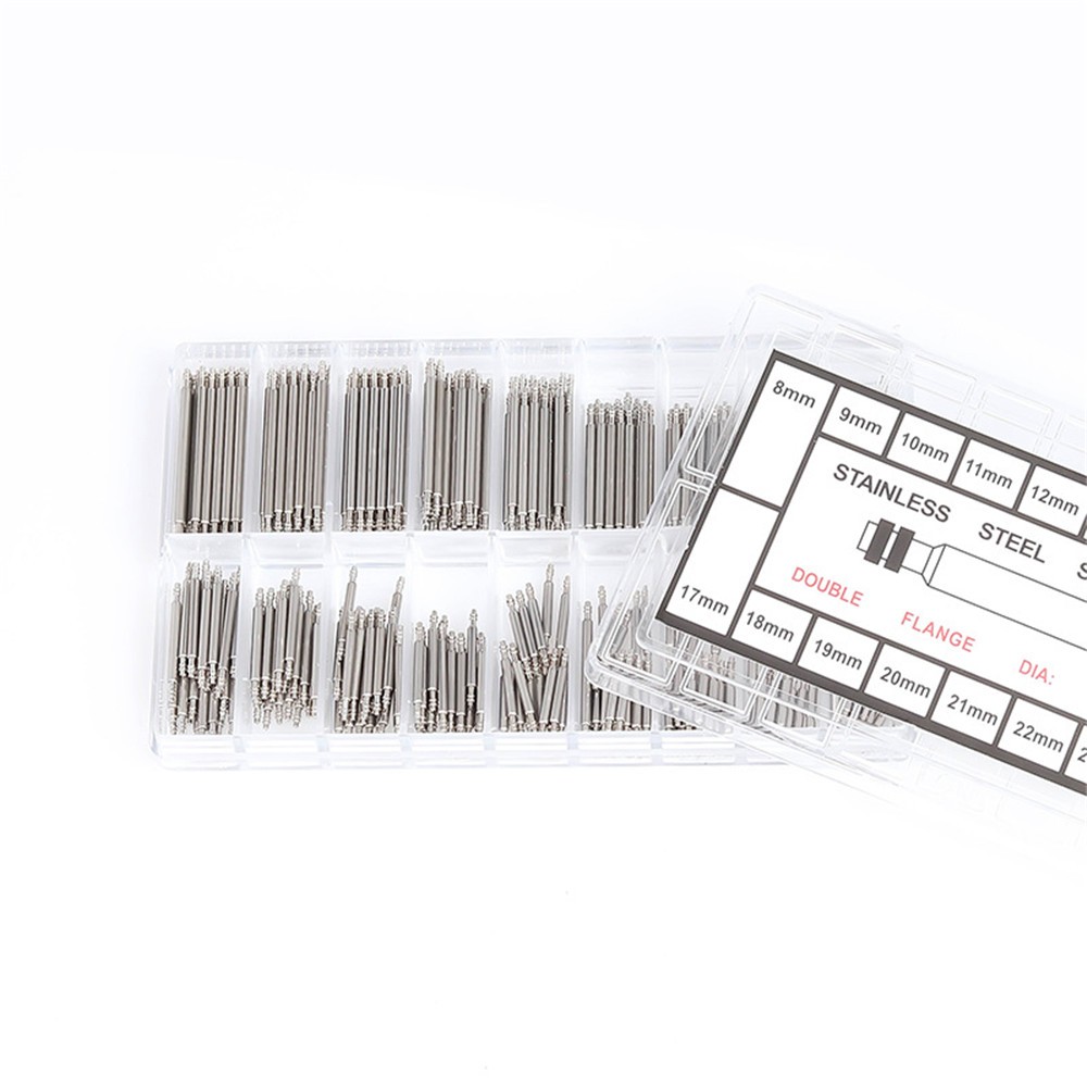 360PCS 8-25mm Watch Spring Bars Strap Link Pins Stainless Steel Repair Kit Tool