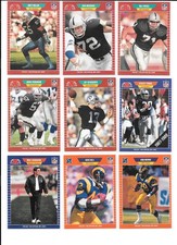 1989 Pro Set Football Trading Cards / You Choose #s 188 - 374 / mb