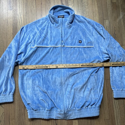 Vintage Men’s XL South Pole Blue Velour Track Suit Hip Hop Retro Streetwear - Picture 5 of 22