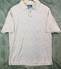 Ben Hogan Performance Men  s Polo Size Large White Floral