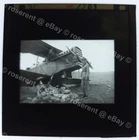WW1 a crashed RFC /RAF De Havilland DH 4 & decorated Pilot - Magic lantern Slide