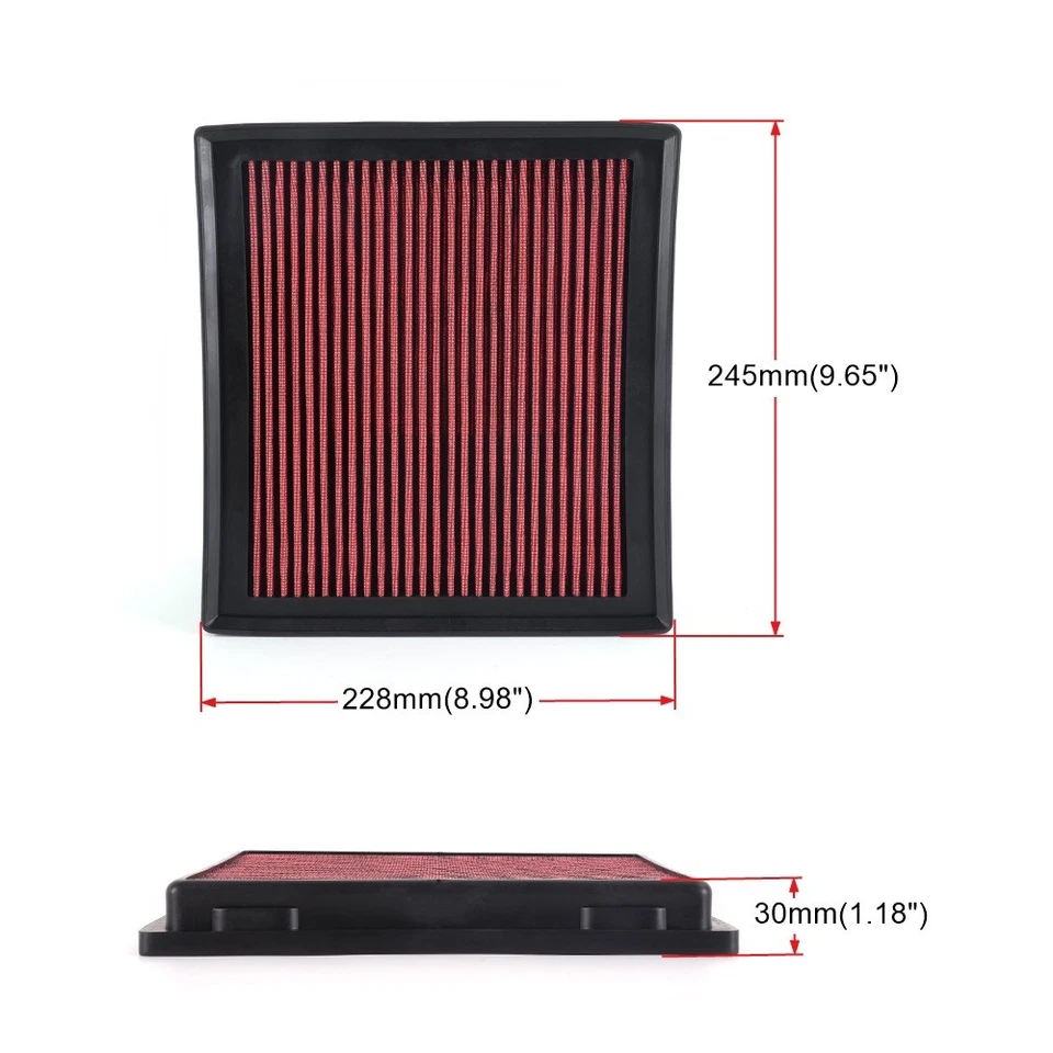 33-2457 High Flow Replacement Air Filter For Jeep Grand Cherokee Dodge Durango Foto 2 de 4