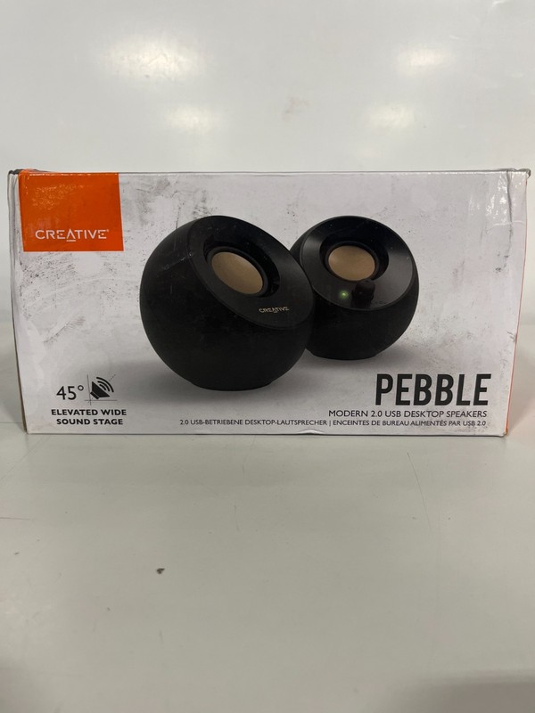Creative Labs 51MF1680AA000 Pebble USB 2.0 Desktop Speakers - Black NEW SEALED