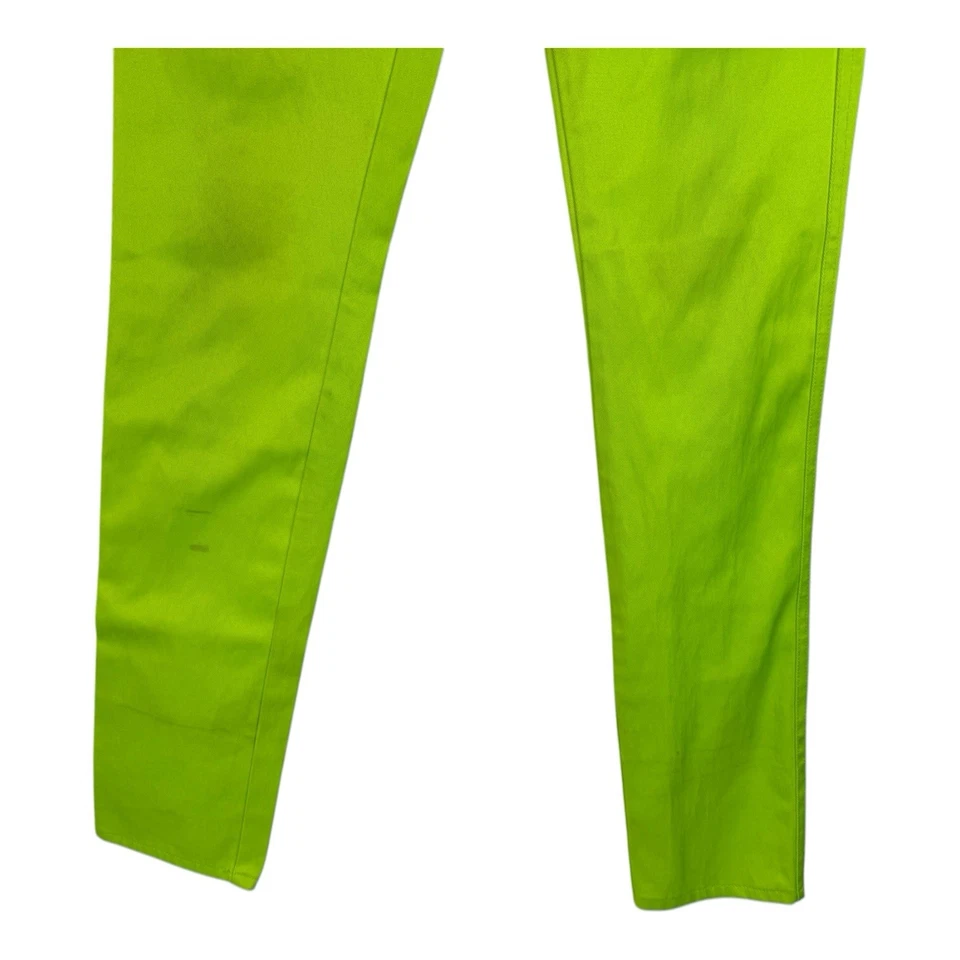 Calça jeans skinny feminina vintage Tripp NYC Y2K verde limão neon 3 - Imagem 3 de 4