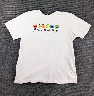 Bella + Canvas Friends T Shirt Womens XL White Sesame Street Graphic Crewneck