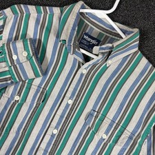 Vintage Wrangler Cowboy Cut Regular Fit Button Down Men's 15 Striped Western