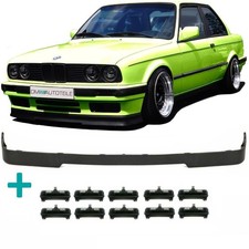 Frontspoiler Lippe vorne Schwarz + 10x Montage Clips 87-94 passend für BMW E30