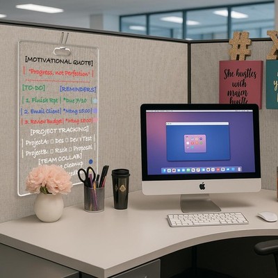Fabric Wall Cubicle for Work Decor：Cubicle Decorations for Women Desk - Acryl...